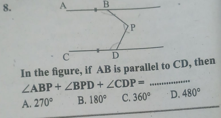 8 Image of parallel lines AB and CD | StudyX