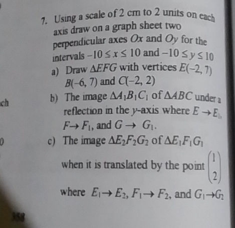 7 Using a scale of 2 cm to 2 units on each | StudyX