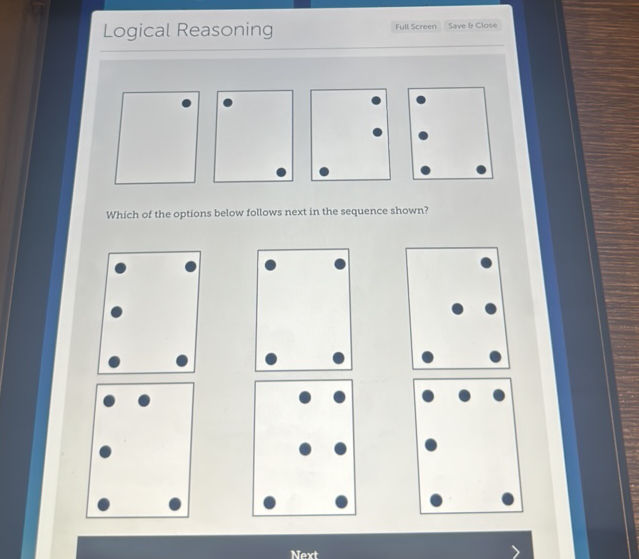 Options Reasoning Logical Reasoning Which of the options below