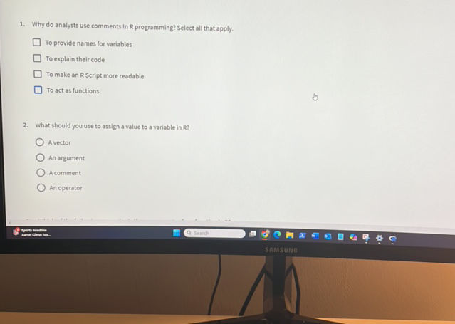 1 Why do analysts use comments in R