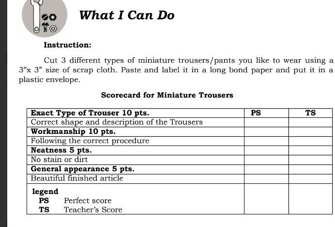 What I Can Do Instruction Cut 3 different