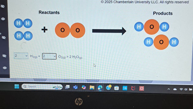 Reactants 00 00 + 2H2(g) + 2O2(g) - 2H2O(g)