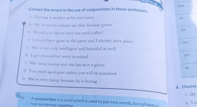 Correct the errors in the use of | StudyX
