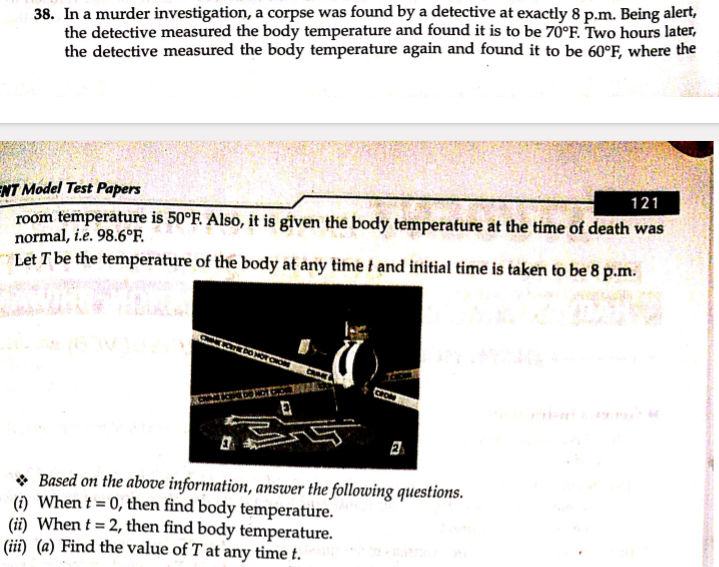 38 In a murder investigation a corpse was