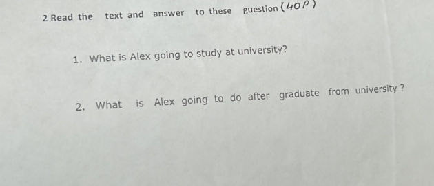 2 Read the text and answer to these question | StudyX