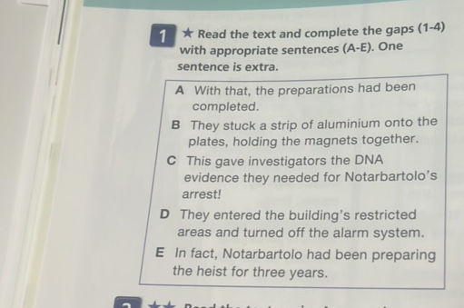 Read the text and complete the gaps (1-4)