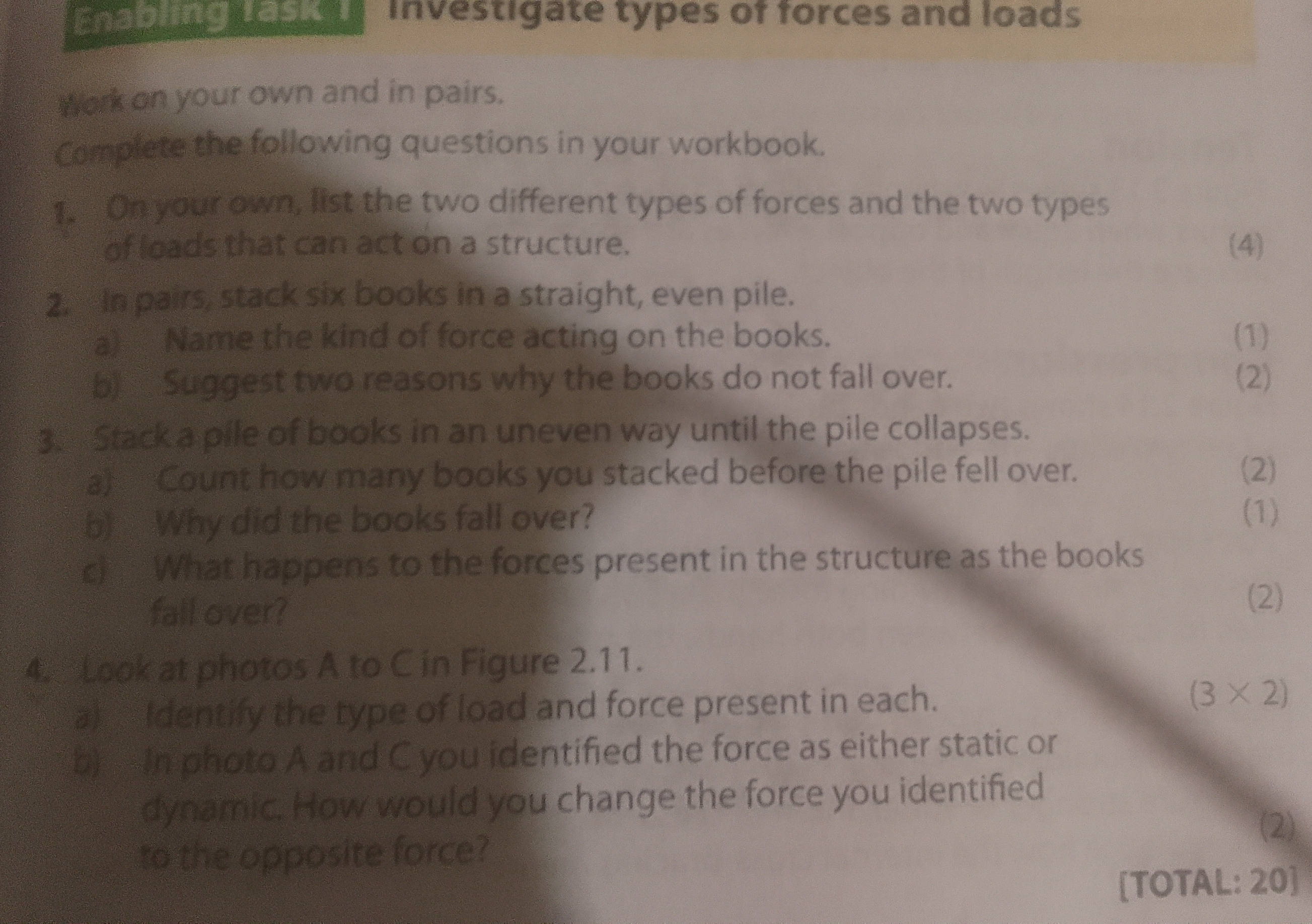 Enabling Task Investigate types of forces | StudyX