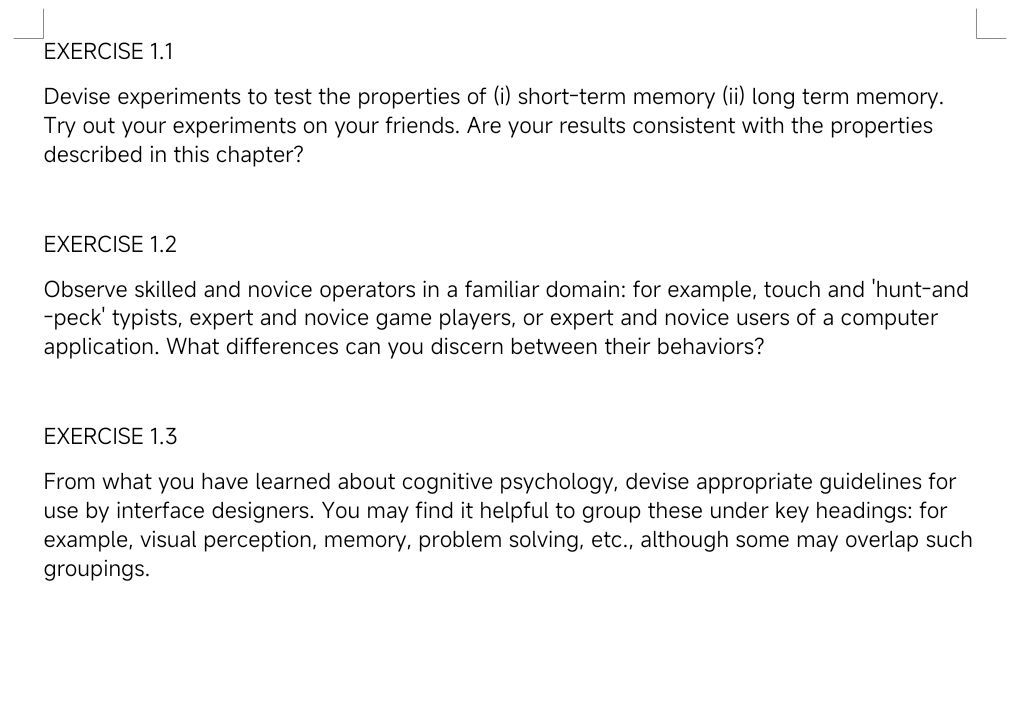 EXERCISE 11 Devise experiments to test the