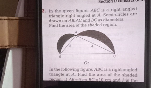 2 In the given figure ABC is a right angled | StudyX