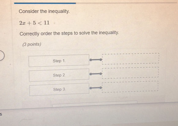 Consider the inequality 2x + 5 11 Correctly | StudyX