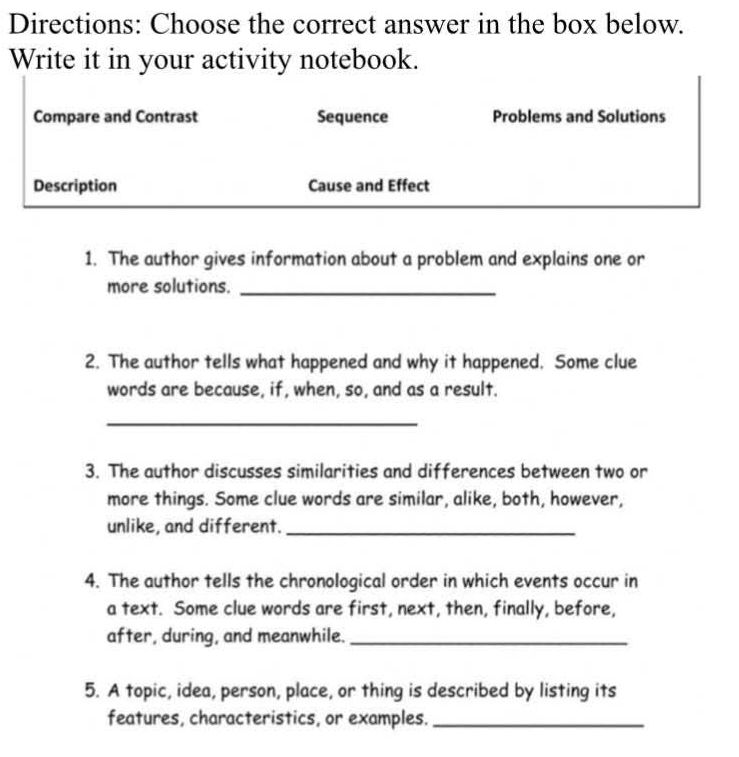 Directions Choose the correct answer in the | StudyX
