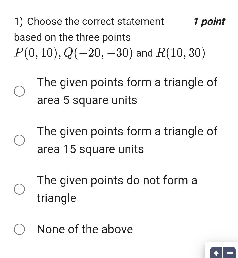 1) Choose the correct statement based on the | StudyX