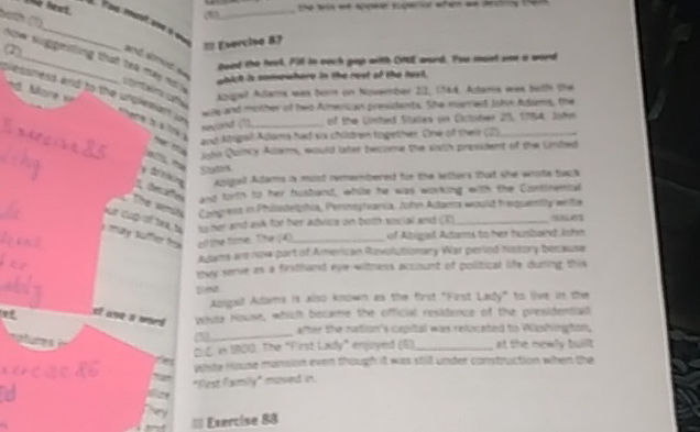 Exercise 87 Read the text Fill in each gap | StudyX
