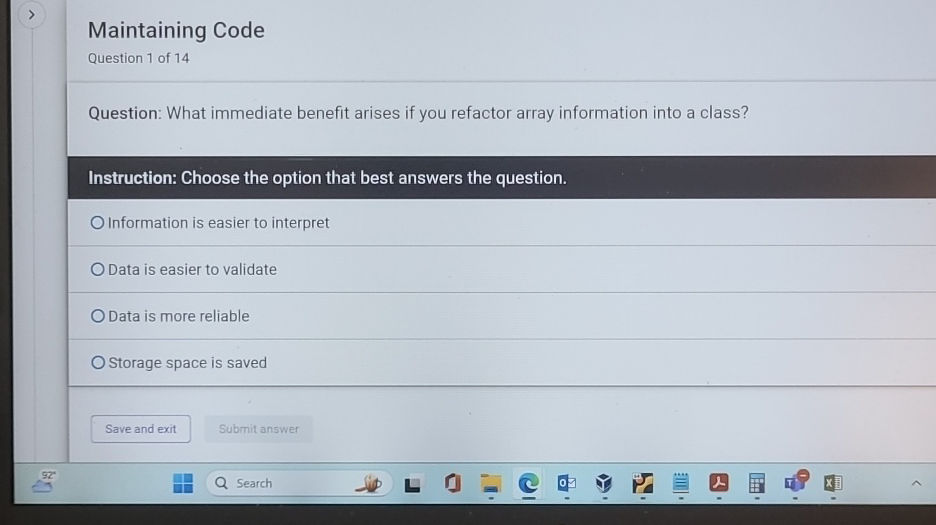 Maintaining Code Question 1 of 14 Question | StudyX