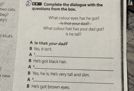 Complete the dialogue with the questions | StudyX
