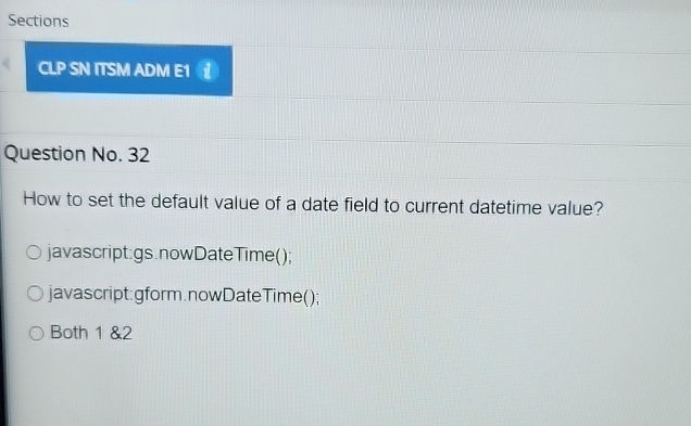 Question No 32 How to set the default value