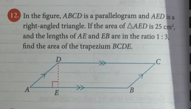 12 In the figure ABCD is a parallelogram and | StudyX