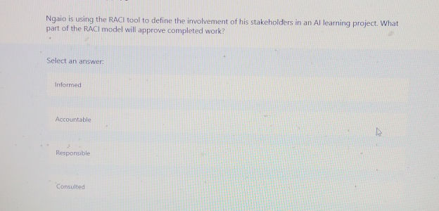 Rcai Project Ngaio is using the RACI tool to define the