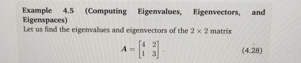 Computing Eigenvalue Example 45 (Computing Eigenvalues | StudyX