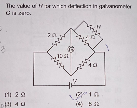 The value of R for which deflection in | StudyX