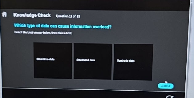Knowledge Check Question 11 of 25 Which type | StudyX