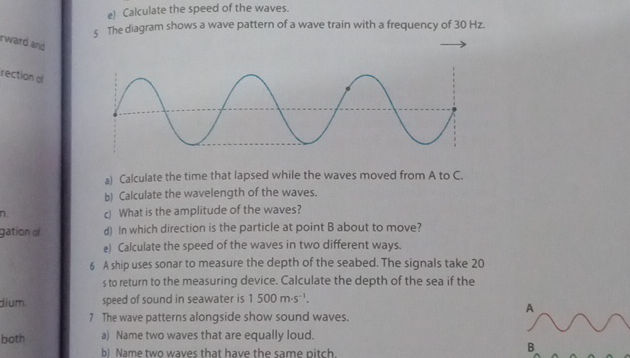 5 The diagram shows a wave pattern of a wave | StudyX