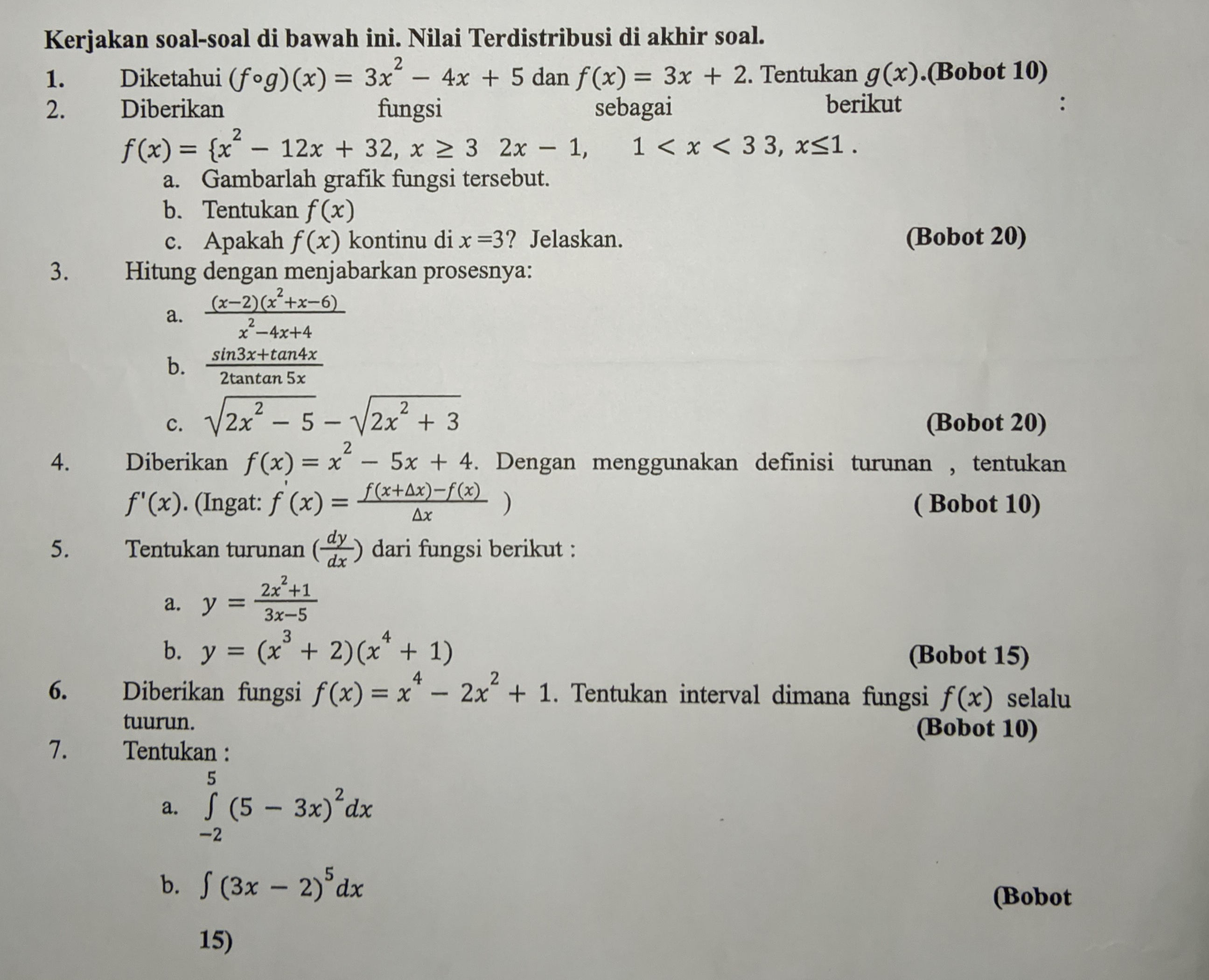 a. identifikasi keluaran program (5 soal) | studyx... Kerjakan soal-soal di bawah ini Nilai | StudyX