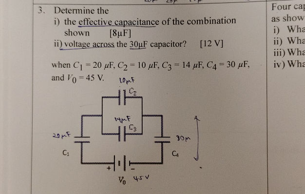 3 Determine the i) the effective capacitance | StudyX
