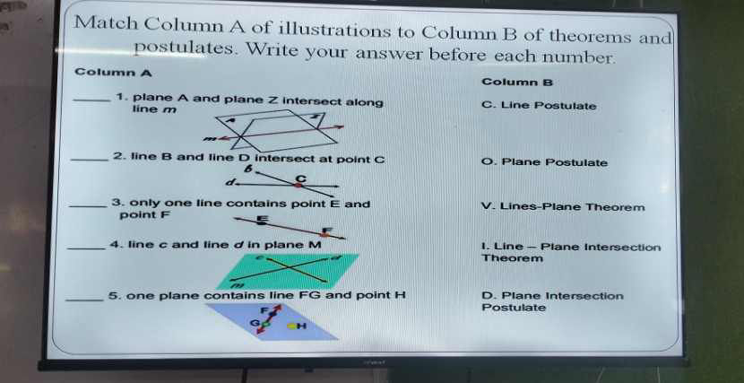 Match Column A of illustrations to Column B | StudyX