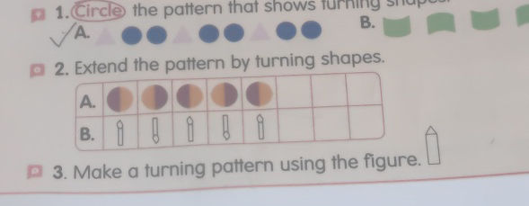 1 Circle the pattern that shows turning | StudyX