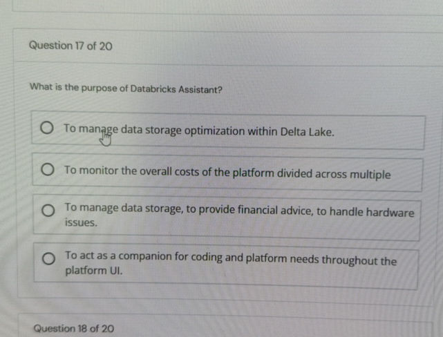 Question 17 of 20 What is the purpose of