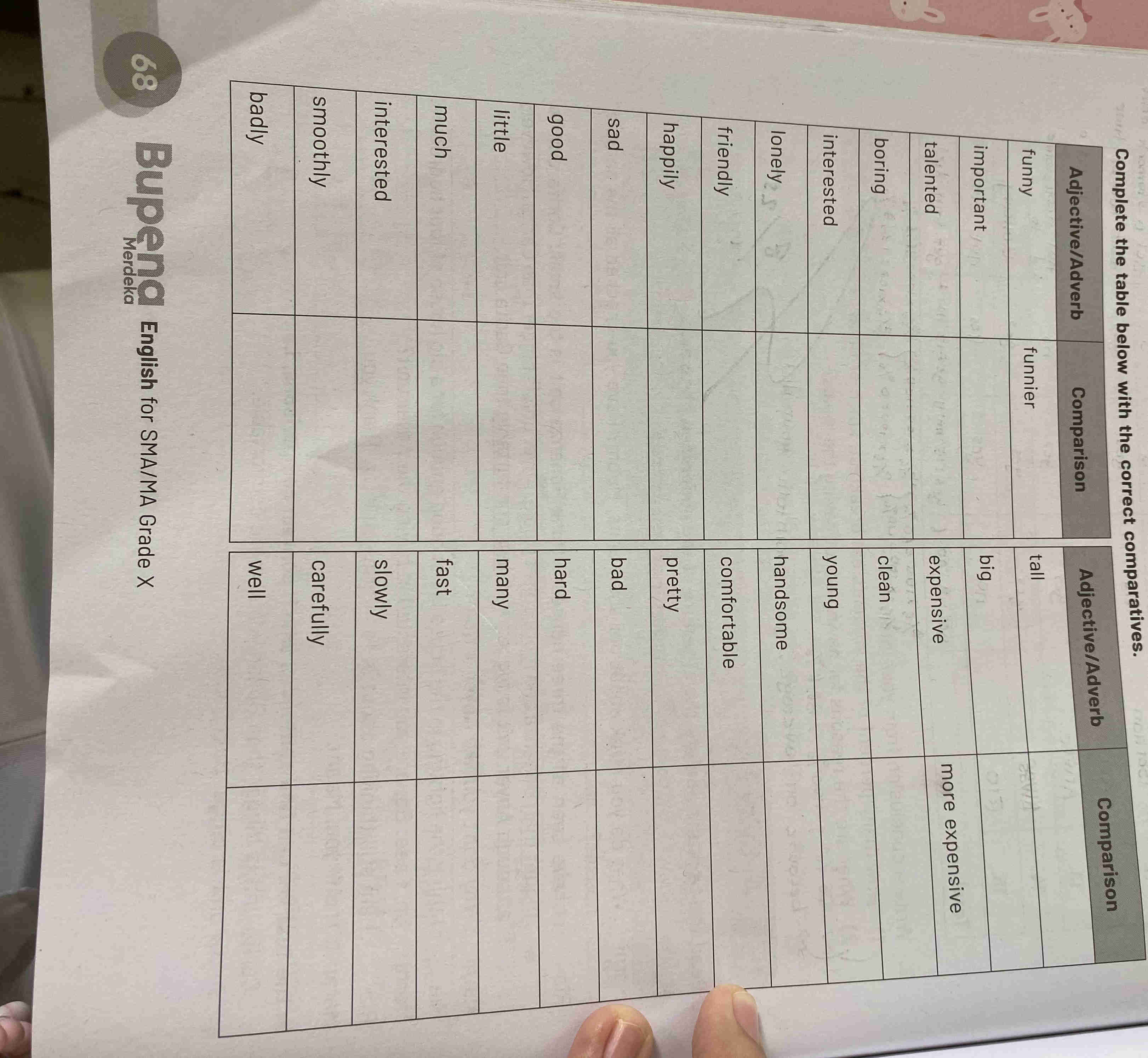 Complete the table below with the correct | StudyX