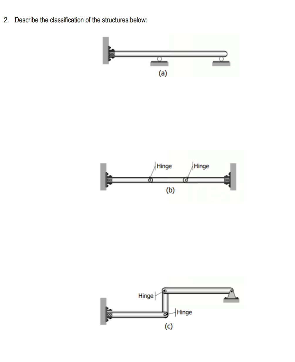 Hinge Classification 2 Describe the classification of the | StudyX