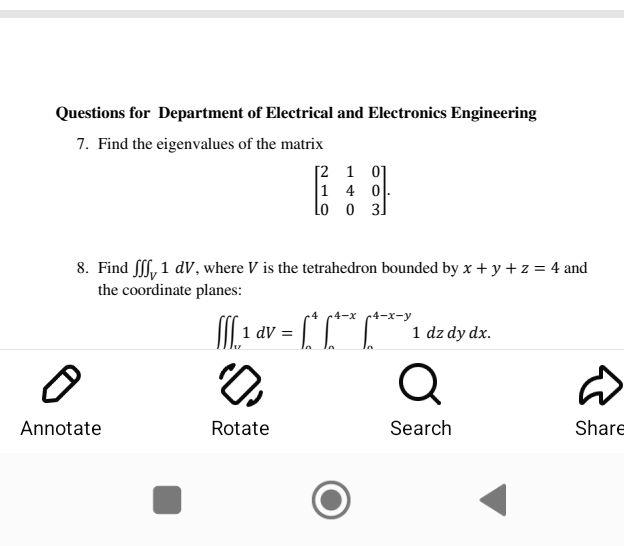 Questions for Department of Electrical and | StudyX