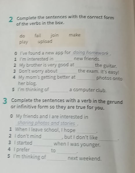 2 Complete the sentences with the correct | StudyX