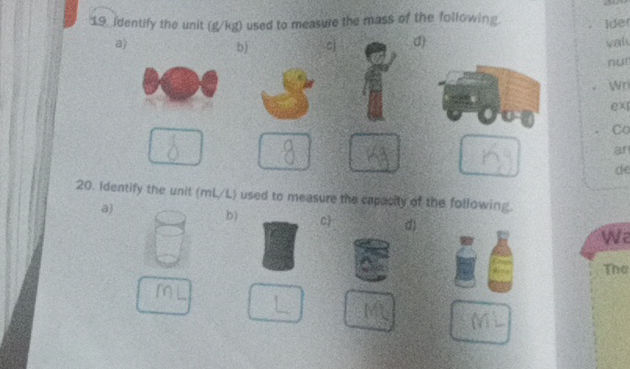 19 Identify the unit (g/kg) used to measure | StudyX
