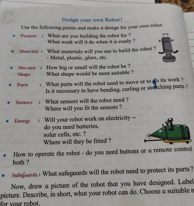 Design your own Robot Use the following | StudyX