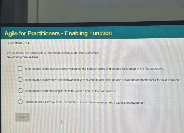 Agile for Practitioners - Enabling Function | StudyX