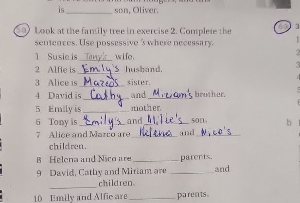 Look at the family tree in exercise 2 | StudyX