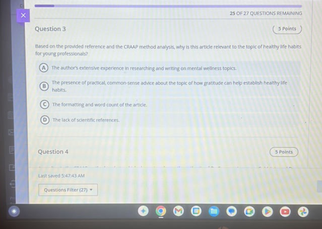 Question 3 5 Points Based on the provided | StudyX