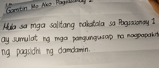 Mula sa mga salitang nakatala sa Pagsasanay | StudyX