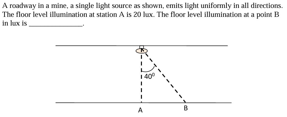 A roadway in a mine a single light source as | StudyX