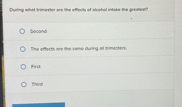 Curated visual reference: Alcohol Use During Second Trimester Reference: During What Trimester Are The Effects Of