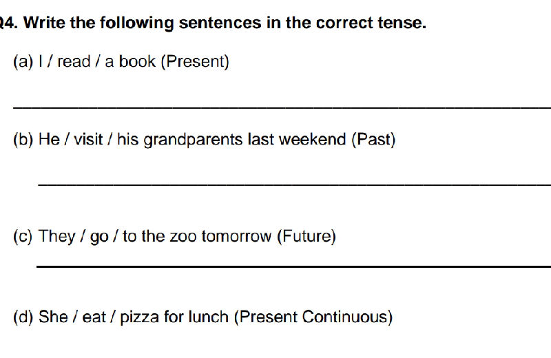 24 Write the following sentences in the | StudyX