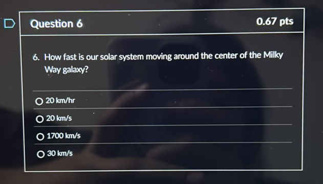 Solar Notes Question 6 067 pts 6 How fast is our solar
