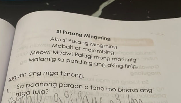 Mingming Si Pusang Mingming Ako si Pusang Mingming | StudyX