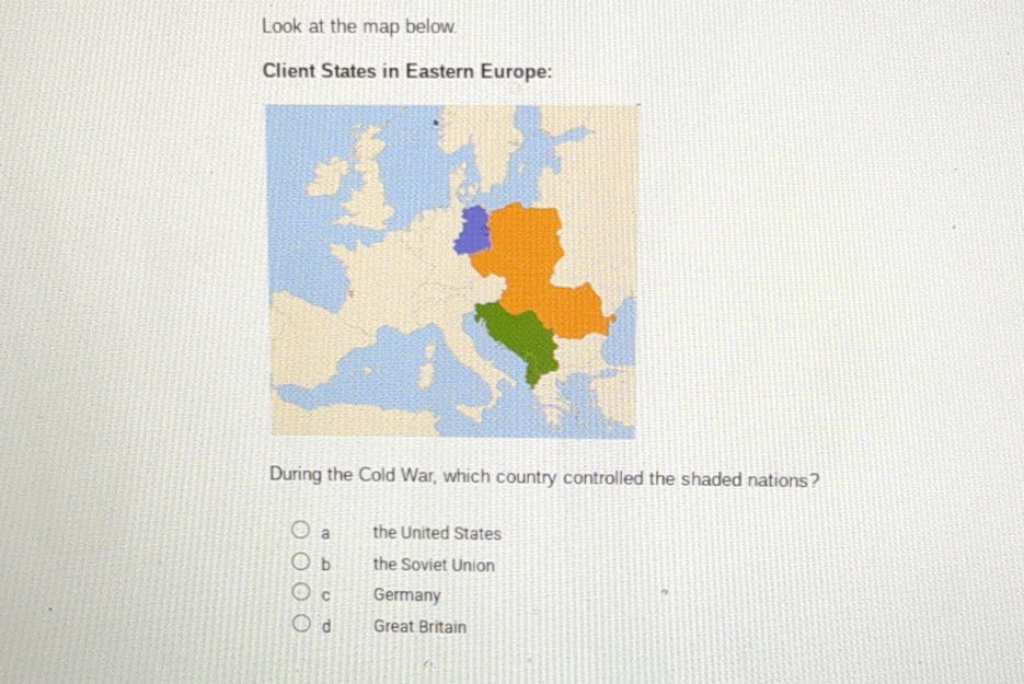 Look at the map below Client States in