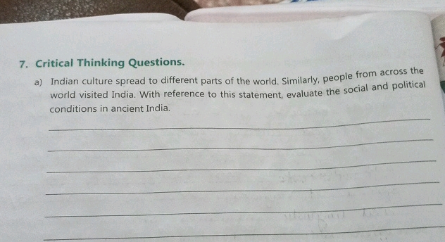 7 Critical Thinking Questions a) Indian | StudyX