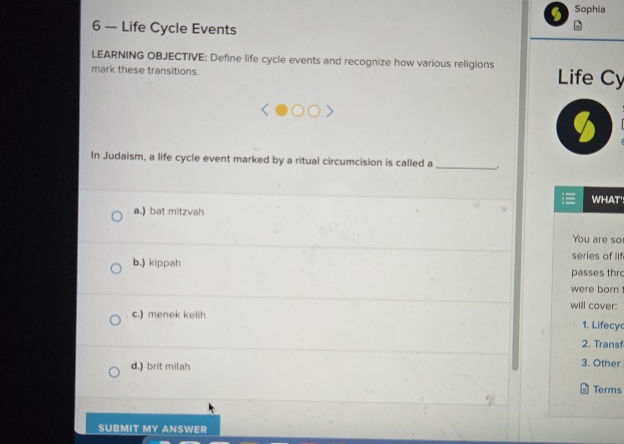 6- Life Cycle Events LEARNING OBJECTIVE | StudyX