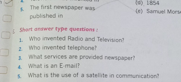 5 The first newspaper was published in Short | StudyX